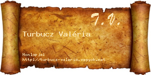 Turbucz Valéria névjegykártya